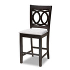 Baxton Studio Lenoir Modern and Contemporary Gray Fabric Upholstered Espresso Brown Finished 5-Piece Wood Pub Set