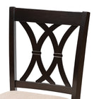 Baxton Studio Reneau Modern and Contemporary Sand Fabric Upholstered Espresso Brown Finished Wood Counter Height Pub Chair Set of 2