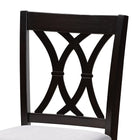 Baxton Studio Reneau Modern and Contemporary Gray Fabric Upholstered Espresso Brown Finished 5-Piece Wood Pub Set