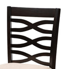 Baxton Studio Lanier Modern and Contemporary Sand Fabric Upholstered Espresso Brown Finished 5-Piece Wood Pub Set
