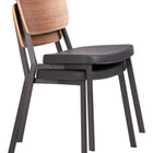 Zuo Ardenne Dining Chair (Set of 4) Black & Brown