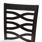 Baxton Studio Lanier Modern and Contemporary Gray Fabric Upholstered Espresso Brown Finished Wood Counter Height Pub Chair Set of 2