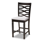 Baxton Studio Lanier Modern and Contemporary Gray Fabric Upholstered Espresso Brown Finished 5-Piece Wood Pub Set