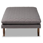 Baxton Studio Marit Mid-Century Modern Grey Fabric Upholstered Walnut Finished Wood Daybed