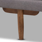 Baxton Studio Marit Mid-Century Modern Grey Fabric Upholstered Walnut Finished Wood Daybed
