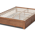 Baxton Studio Wren Modern and Contemporary Walnut Finished 3-Drawer Full Size Platform Storage Bed Frame