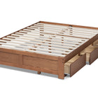 Baxton Studio Wren Modern and Contemporary Walnut Finished 3-Drawer Queen Size Platform Storage Bed Frame