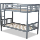 Baxton Studio Jude Modern and Contemporary Grey Finished Wood Twin Size Bunk Bed
