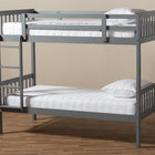 Baxton Studio Jude Modern and Contemporary Grey Finished Wood Twin Size Bunk Bed