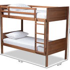Baxton Studio Elsie Modern and Contemporary Walnut Brown Finished Wood Twin Size Bunk Bed