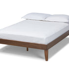 Baxton Studio Lucina Mid-Century Modern Walnut Brown Finished Queen Size Platform Bed Frame