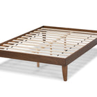 Baxton Studio Lucina Mid-Century Modern Walnut Brown Finished Queen Size Platform Bed Frame