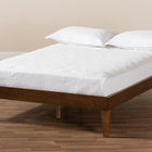 Baxton Studio Lucina Mid-Century Modern Walnut Brown Finished Queen Size Platform Bed Frame