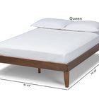 Baxton Studio Lucina Mid-Century Modern Walnut Brown Finished Queen Size Platform Bed Frame
