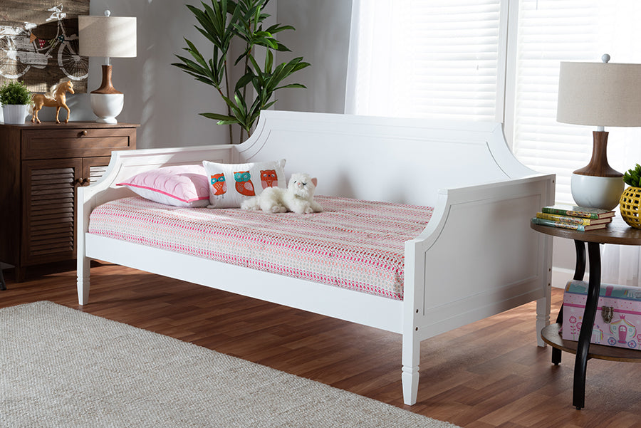 Baxton Studio Mariana Classic and Traditional White Finished Wood Twin Size Daybed