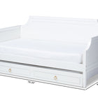 Baxton Studio Mariana Classic and Traditional White Finished Wood Twin Size Daybed with Trundle