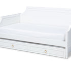 Baxton Studio Mariana Classic and Traditional White Finished Wood Twin Size Daybed with Trundle