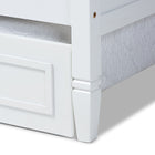 Baxton Studio Mariana Classic and Traditional White Finished Wood Twin Size Daybed with Trundle