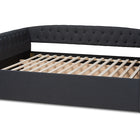 Baxton Studio Delora Modern and Contemporary Dark Grey Fabric Upholstered Queen Size Daybed