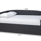 Baxton Studio Delora Modern and Contemporary Dark Grey Fabric Upholstered Queen Size Daybed