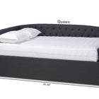 Baxton Studio Delora Modern and Contemporary Dark Grey Fabric Upholstered Queen Size Daybed