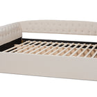 Baxton Studio Delora Modern and Contemporary Beige Fabric Upholstered Queen Size Daybed