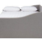 Baxton Studio Haylie Modern and Contemporary Light Grey Fabric Upholstered Full Size Daybed with Roll-Out Trundle Bed