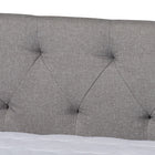 Baxton Studio Haylie Modern and Contemporary Light Grey Fabric Upholstered Queen Size Daybed with Roll-Out Trundle Bed