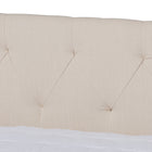 Baxton Studio Haylie Modern and Contemporary Beige Fabric Upholstered Full Size Daybed with Roll-Out Trundle Bed