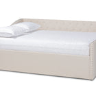 Baxton Studio Haylie Modern and Contemporary Beige Fabric Upholstered Queen Size Daybed