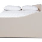 Baxton Studio Haylie Modern and Contemporary Beige Fabric Upholstered Queen Size Daybed