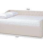 Baxton Studio Haylie Modern and Contemporary Beige Fabric Upholstered Queen Size Daybed