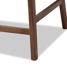 Baxton Studio Larine Modern and Contemporary Light Grey Fabric Upholstered Walnut Finished 2-Piece Wood Counter Stool Set