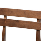 Baxton Studio Larine Modern and Contemporary Dark Grey Fabric Upholstered Walnut Finished 2-Piece Wood Counter Stool Set