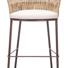 Zuo Freycinet Barstool (Set of 2) Natural
