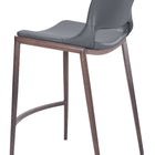 Zuo Ace Counter Stool (Set of 2) Dark Gray & Walnut
