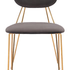 Zuo Georges Dining Chair (Set of 2) Gray & Gold
