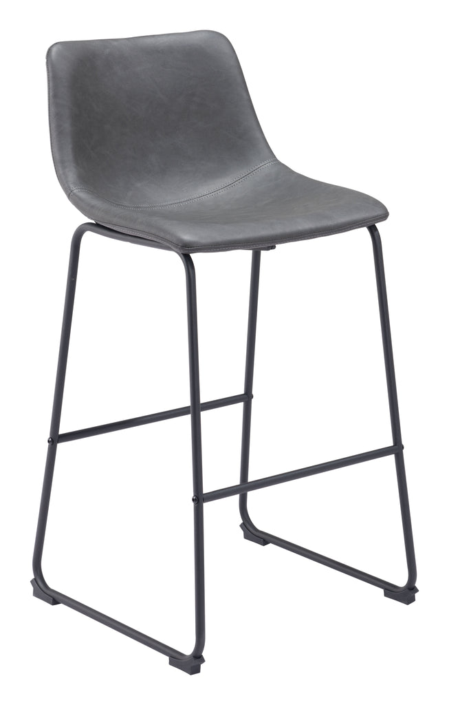 Zuo Smart Barstool (Set of 2) Charcoal