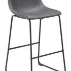 Zuo Smart Barstool (Set of 2) Charcoal