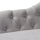 Baxton Studio Emeline Modern and Contemporary Grey Fabric Upholstered Oak Finished Chaise Lounge