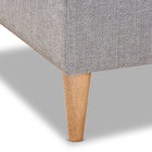 Baxton Studio Emeline Modern and Contemporary Grey Fabric Upholstered Oak Finished Chaise Lounge