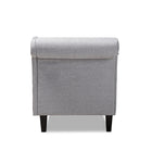 Baxton Studio Florent Modern and Contemporary Grey Fabric Upholstered Black Finished Chaise Lounge