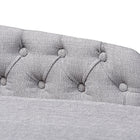 Baxton Studio Florent Modern and Contemporary Grey Fabric Upholstered Black Finished Chaise Lounge