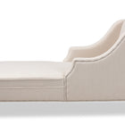 Baxton Studio Leonie Modern and Contemporary Beige Fabric Upholstered Wenge Brown Finished Chaise Lounge