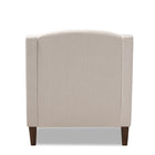 Baxton Studio Leonie Modern and Contemporary Beige Fabric Upholstered Wenge Brown Finished Chaise Lounge