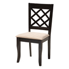 Baxton Studio Adina Modern Sand Fabric and Dark Brown Wood 5-Piece Dining Set