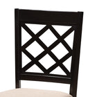 Baxton Studio Savina Modern Sand Fabric and Dark Brown Wood 5-Piece Dining Set