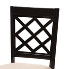 Baxton Studio Verner Modern and Contemporary Sand Fabric Upholstered Espresso Brown Finished Wood Dining Chair Set of 4