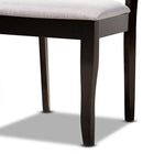 Baxton Studio Daisy Modern and Contemporary Grey Fabric Upholstered and Dark Brown Finished Wood 5-Piece Dining Set