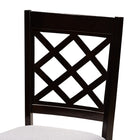 Baxton Studio Selby Modern and Contemporary Grey Fabric Upholstered and Dark Brown Finished Wood 5-Piece Dining Set